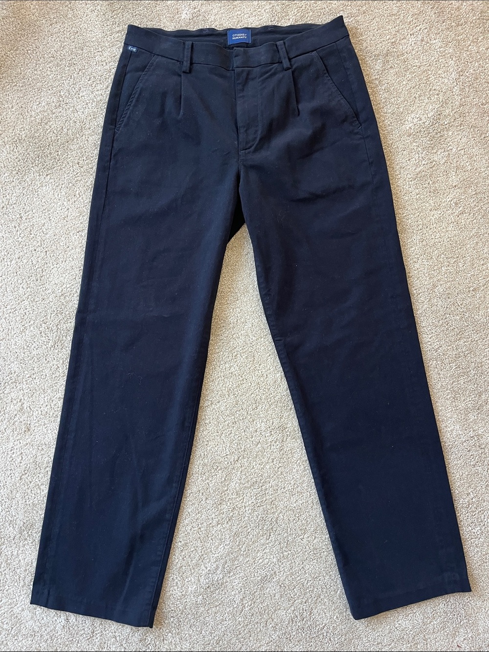 Citizens Of Humanity navy Mallory trouser with flap - NEVER WORN